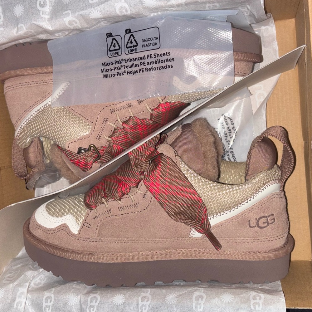 UGG Kids' Tan and Red Sneakers